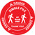 Danger: Single File 6 Ft Apart with Icon OSHA Circular - Floor Sign