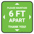 Please Maintain 6 Ft Apart - Thank You Green Square - Floor Sign