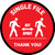 Single File 6 Ft Apart with Icon Red Circular - Floor Sign