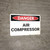 Danger: Air Compressor - Wall Sign