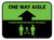 One Way Aisle - Please Maintain Social Distance with Icon Green Rectangle - Floor Sign
