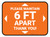 Please Maintain 6 Ft Apart - Thank You Orange Rectangle - Floor Sign