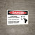 Danger: Asbestos Fibers Avoid Creating Dust - Wall Sign