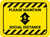Please Maintain Social Distance with Arrow Hazard Stripes Rectangle - Floor Sign