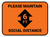 Please Maintain Social Distance with Arrow Orange Rectangle - Floor Sign