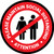 Attention: Please Maintain Social Distancing with Icon Red Circular - Floor Sign