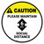 Caution: Please Maintain Social Distance with Arrow Circular - Floor Sign
