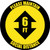 Please Maintain Social Distance with Arrow Black Border Circular - Floor Sign