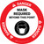 Danger: Mask Required Beyond This Point with Icon Circular - Floor Sign