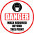 Danger: Mask Required Beyond This Point with Icon v2 Circular - Floor Sign