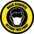 Mask Required Beyond This Point with Icon Black/Yellow Circular - Floor Sign