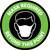 Mask Required Beyond This Point with Icon Green Circular - Floor Sign