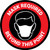 Mask Required Beyond This Point with Icon Red Circular - Floor Sign