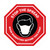 Stop The Spread - Mask Mandatory with Icon Stop Circular - Floor Sign