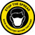Stop The Spread - Mask Mandatory with Icon Yellow Circular - Floor Sign