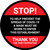 Stop! Help Prevent Spread of COVID-19 Mask Must Be Worn Red Circular - Floor Sign