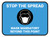 Stop The Spread - Mask Mandatory with Icon Blue Rectangle - Floor Sign