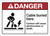 Danger: Cable Buried Here ANSI - Wall Sign