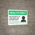 Health First: One Person Per Household At A Time with Icon Landscape - Wall Sign