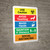 Use Caution COVID-19 with Icons Portrait - Wall Sign