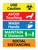 Use Caution COVID-19 with Icons Portrait - Wall Sign