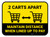 2 Carts Apart When Lined Up To Pay with Icon Yellow Rectangle - Floor Sign