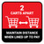 2 Carts Apart When Lined Up To Pay with Icon Red Square - Floor Sign