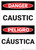 Danger: Caustic Bilingual Spanish - Wall Sign