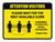 Attention: Visitors Please Wait For Next Available Clerk with Icon Landscape - Wall Sign