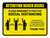 Attention: Beach Users Remember Social Distancing with Icon Landscape - Wall Sign