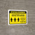 Attention: Gym Members Remember Social Distancing with Icon Landscape - Wall Sign