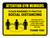 Attention: Gym Members Remember Social Distancing with Icon Landscape - Wall Sign