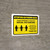 Attention: Restroom Users Remember Social Distancing with Icon Landscape - Wall Sign