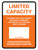 Limited Capacity: Maintain Social Distancing While Shopping Orange Portrait - Wall Sign