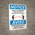 Notice: Social Distancing Keep 6ft Bilingual Spanish with Icon Portrait - Wall Sign