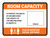 Room Capacity: Maintain Social Distance with Icon Orange Landscape - Wall Sign
