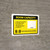 Room Capacity: Maintain Social Distance with Icon Yellow Landscape - Wall Sign