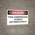 Danger: Compressor Starts Automatically - Wall Sign