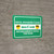 Social Distancing Please with Sunglasses Bilingual Spanish Emoji Green - Wall Sign