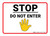 Stop Do Not Enter with Hand Emoji - Wall Sign