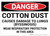 Danger: Cotton Dust Causes Damage To Lungs - Wall Sign
