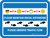 Maintain Distance Observe Flow with Emoji Blue - Floor Sign