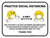Practice Social Distancing with Emojis - Floor Sign