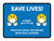 Save Lives Practice Social Distancing with Emojis - Floor Sign