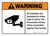 Warning: All Activities Are Recorded On Video Tape with Icon ANSI Landscape - Wall Sign
