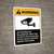 Warning: All Activities Are Recorded On Video Tape with Icon ANSI Portrait - Wall Sign