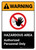 Warning: Area Authorized Personnel Only with Icon ANSI Portrait - Wall Sign