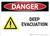 Danger: Deep Evacuation Osha With Graphic - Wall Sign
