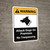 Warning: Attack Dogs On Premises No Trespassing with Icon ANSI Portrait - Wall Sign