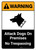 Warning: Attack Dogs On Premises No Trespassing with Icon ANSI Portrait - Wall Sign